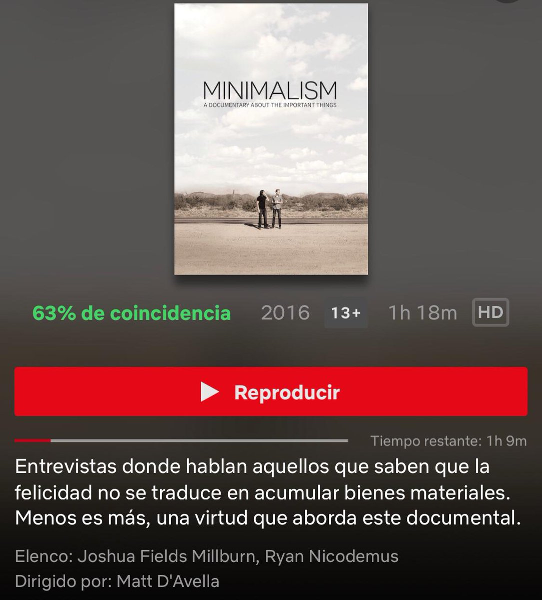 CheNetflix's tweet photo. Empecé a ver series y documentales sobre cómo mejorar la calidad de vida y ahora no puedo parar. Les recomiendo varios por si están en la misma: https://t.co/tCr3o99MMv