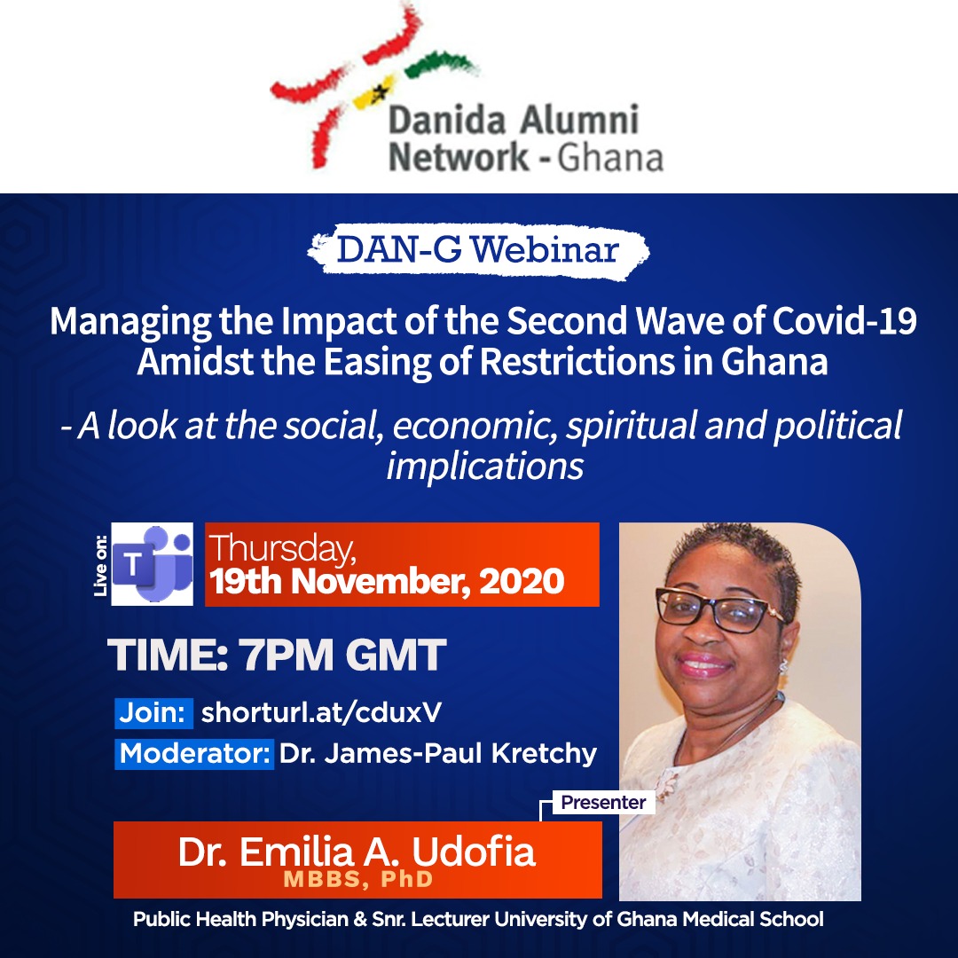 danida_gh's tweet photo. Many countries are experiencing fresh spikes in Covid-19 cases; what are the possible implications and how can we cope with these? Please join us via our Microsoft Team link -  https://t.co/NbgypoOhWn on Thursday 19th November, 2020 at 7pm (GMT) to discuss these issues and more. https://t.co/QNkRQhnFiw