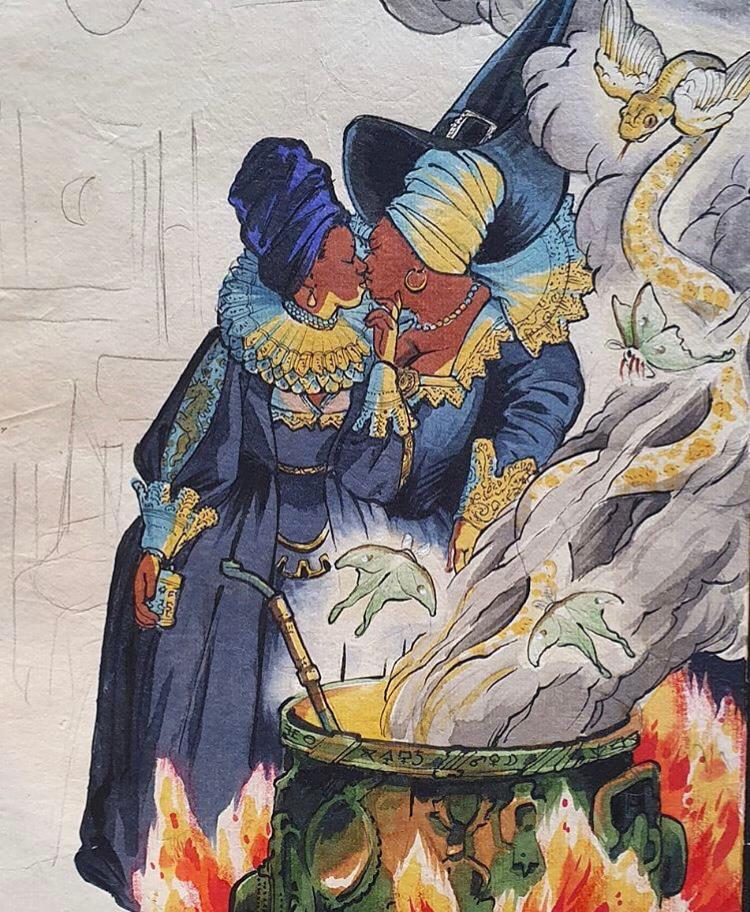 FelixdEon's tweet photo. A new painting I just finished, shared here with a few photos of the process. Now to paint some gender fluid witchy magic, before I start painting queer Christmas joy
#queerpagan #queerspirituality #lesbianmagic #blacklesbian #queerblack #gayblacklove #lesbianart #bodypositiveart https://t.co/Ozdyx2p6ae