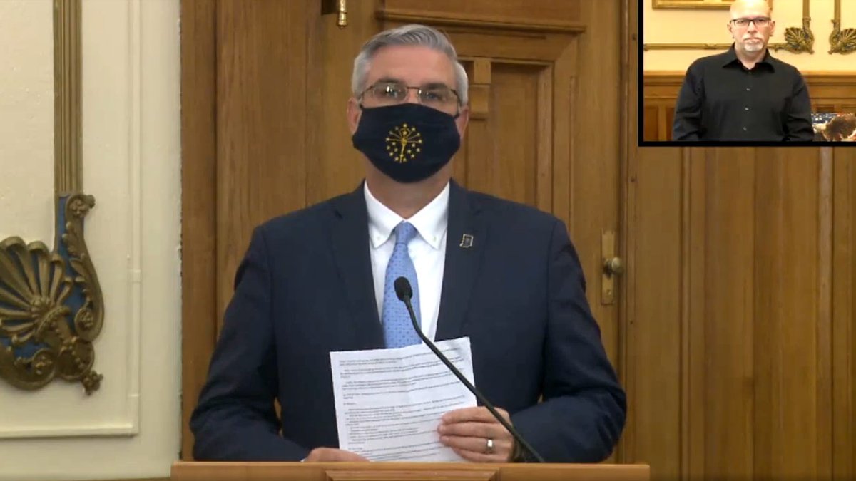 BREAKING: Indiana Gov. Holcomb announces that he is signing an executive order requiring tighter restrictions in targeted counties depending on positive case counts. The executive order starts Nov. 15.

 Indiana as a whole will no longer be in Stage 5 of the Back on Track Plan.