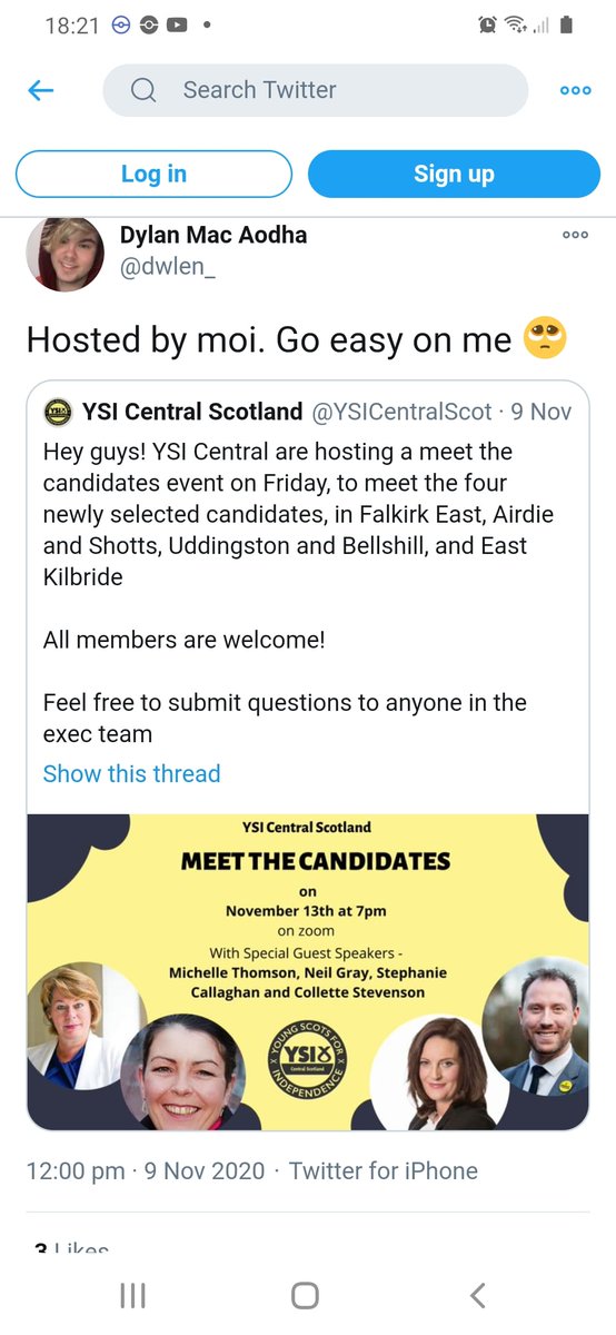 Dylan is hosting a meeting featuring several SNP candidates on Friday - all are welcome apparently. We wonder if this includes pesky women who don’t wish to play rugby against men, or if Dylan is going to say that is a crime as hateful as racism to their faces?