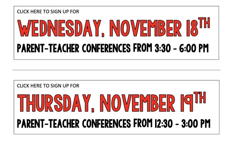 Parent-teacher (virtual) conference sign ups are live on the CHS website! Please follow the instructions on the document to sign up for conferences with teachers and staff. Remind your parents that they will need access to your Teams account for the conference calls!