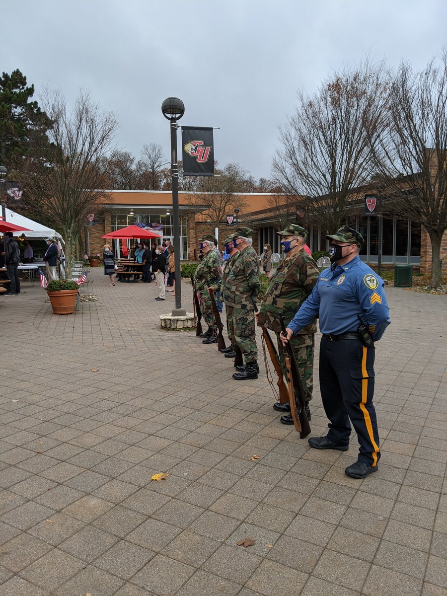 CaldwellUniv's tweet photo. Today #CaldwellUniversity honored our veterans for their service to our nation at our annual #VeteransDay Ceremony. Thank you to all veterans past and present for your service!

https://t.co/MzsFaye6B9 https://t.co/tYZtgbaVzj