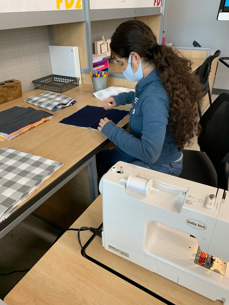 MelissaCTE's tweet photo. Mrs. Tyner's Fashion Design II creating their T-Shirt quilts. They had to design, measure, cut, and sew it all togther. #CardinalCTE #MelissaSchools #CardinalsRise #REDRED https://t.co/6uZ8r3ATLh
