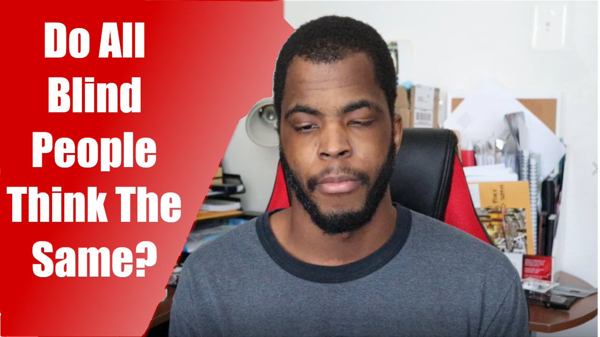 Cyrealist's tweet photo. New video! I decided to take part in the Do All Blind People Think the Same tag. I answer the questions and give my personal experiences and insight. https://t.co/dalSMnMvtZ https://t.co/yo4Xwy5wVH