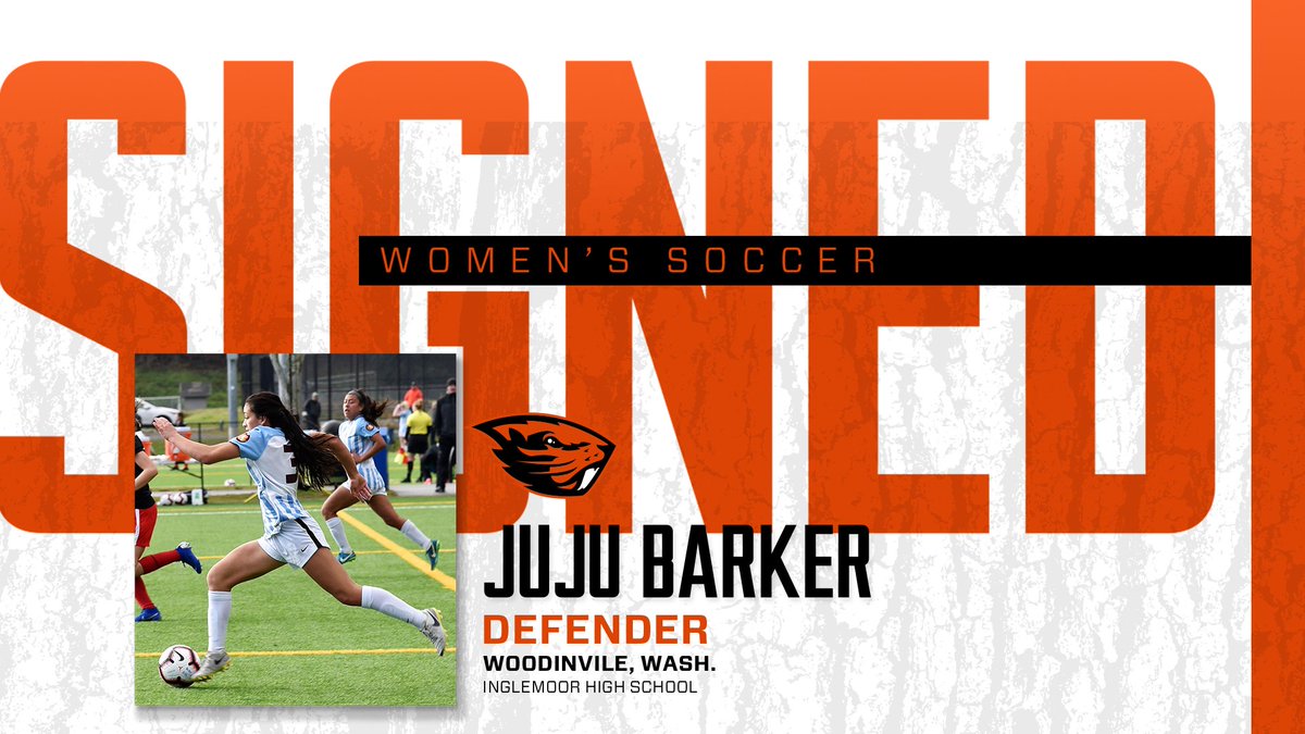 BeaverWSoccer's tweet photo. Welcome to #BeaverNation Juju Barker!

🔶 Defender
◼️ Woodinville, Wash.
🔶 King County First Team honoree

📰 - https://t.co/OrAD4x1uKx

#GoBeavs https://t.co/PmioAWYymX