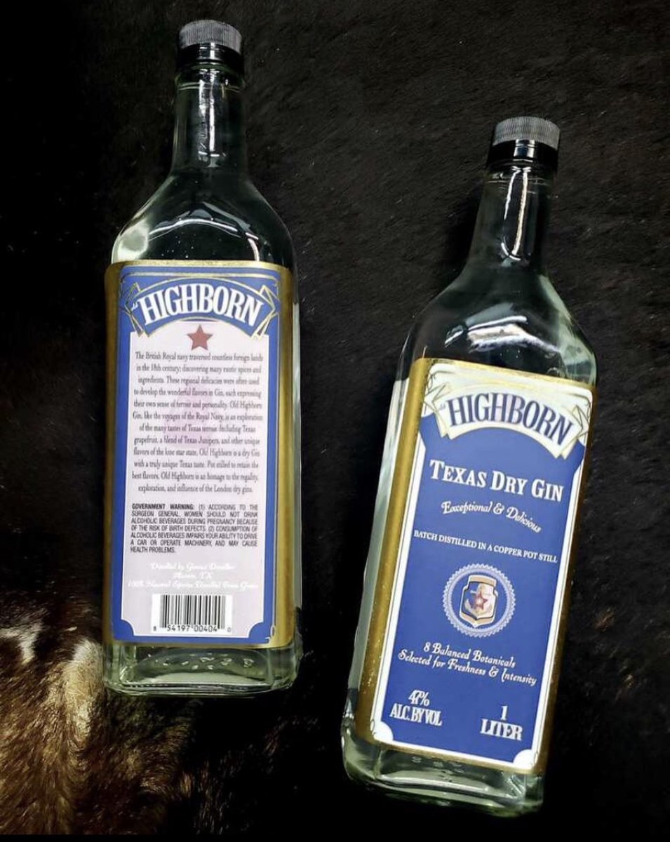 GeniusGin's tweet photo. Against All Odds, as Phil Collins would say, we have just launched Old Highborn Gin in NYC! So, if you fancy some delicious Gin in a liter. Ask your local retailer or mate at PM Spirits. https://t.co/GCsWQRL5Ez