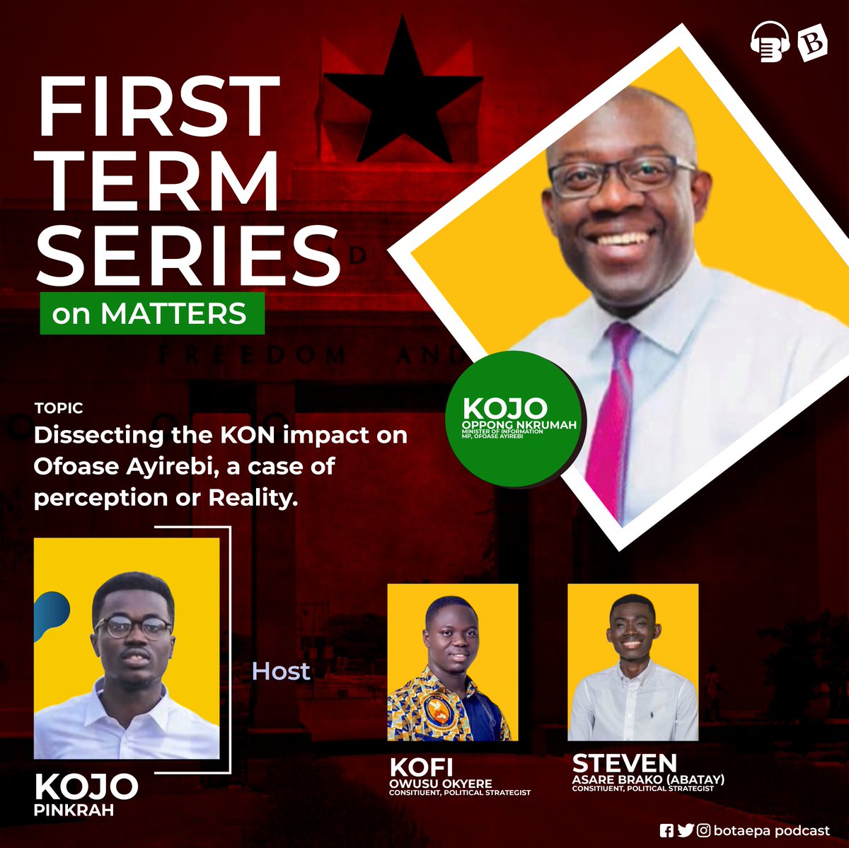 KojoPinkrah_'s tweet photo. This episode drops tomorrow at exactly 10am on our podcast hosting channel, https://t.co/6JPVVo5AZ6 . 

Please follow the official podcast Twitter handle @botaepapodcast 

New podcast addition coming soon! https://t.co/OwsyQwaiwt