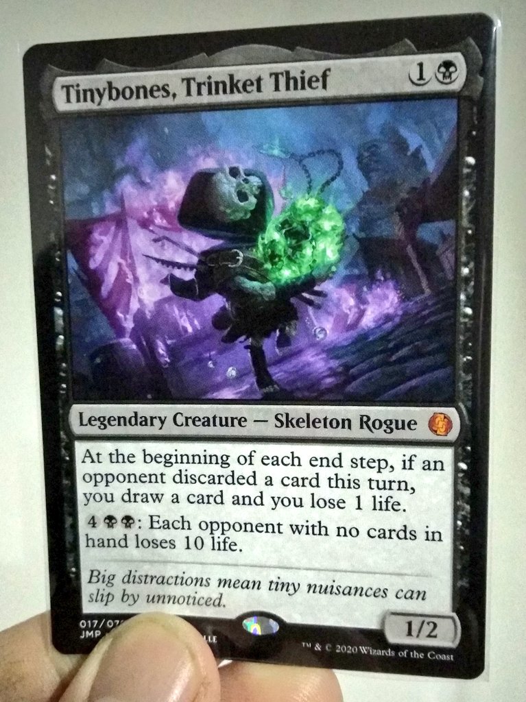 Sr_Dralnu's tweet photo. ¡Pues ningún héroe ha llegado a tiempo de salvaros!
💀💀💀
#mtg #edh #commander #MagicTheGathering #mtgcommander #edhcommander #jumpstars #discard #monoblack #tinybones https://t.co/JKlaADoTbQ