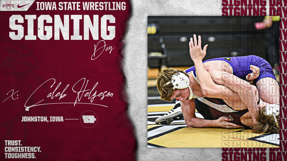 🖊️Caleb Helgeson🖊️

The first NLI of the 2021 class is in! Johnston's three-time Iowa High School State Wrestling medalist Caleb Helgeson is officially a Cyclone.

🌪️🤼‍♂️🌪️

#Cyclones