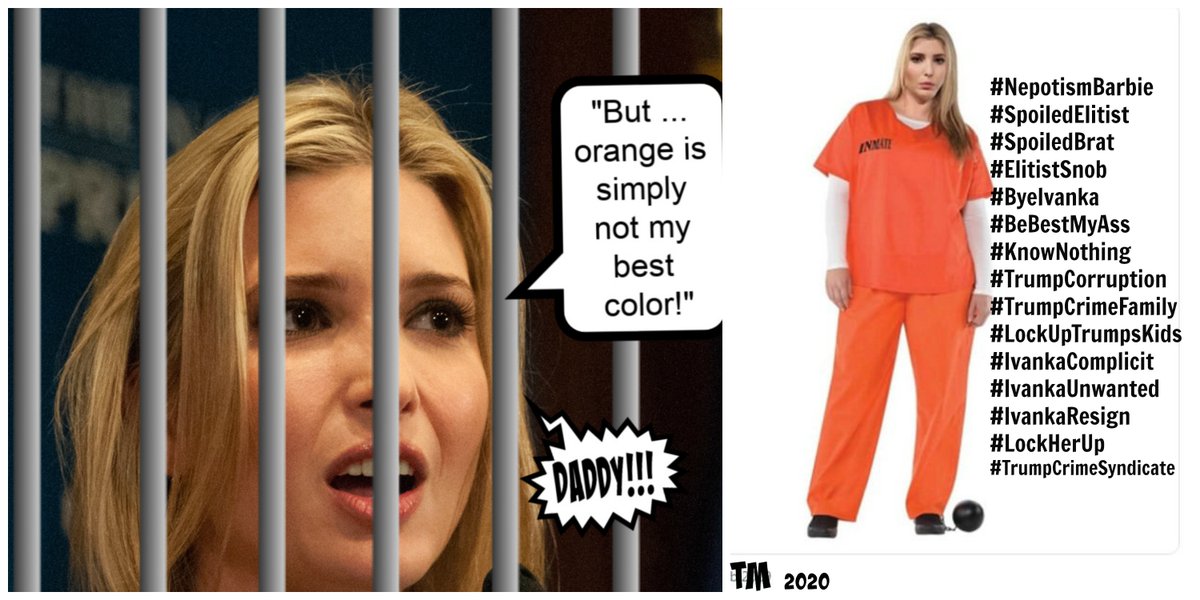 TeriMcGill's tweet photo. @BeachPretzel2 👎🏼#NepotismBarbie 👎🏾#SpoiledElitist 👎#SpoiledBrat #ElitistSnob #ByeIvanka #ByeVanka #BeBestMyAss #KnowNothing #TrumpCrimeSyndicate #TrumpCorruption #TrumpCrimeFamily #TrumpCrimeFamilyForPrison #LockThemAllUp #LockThemUp #LockUpTrumpsKids #IvankaComplicit #IvankaResign #LockHerUp https://t.co/RVUWGXTToo