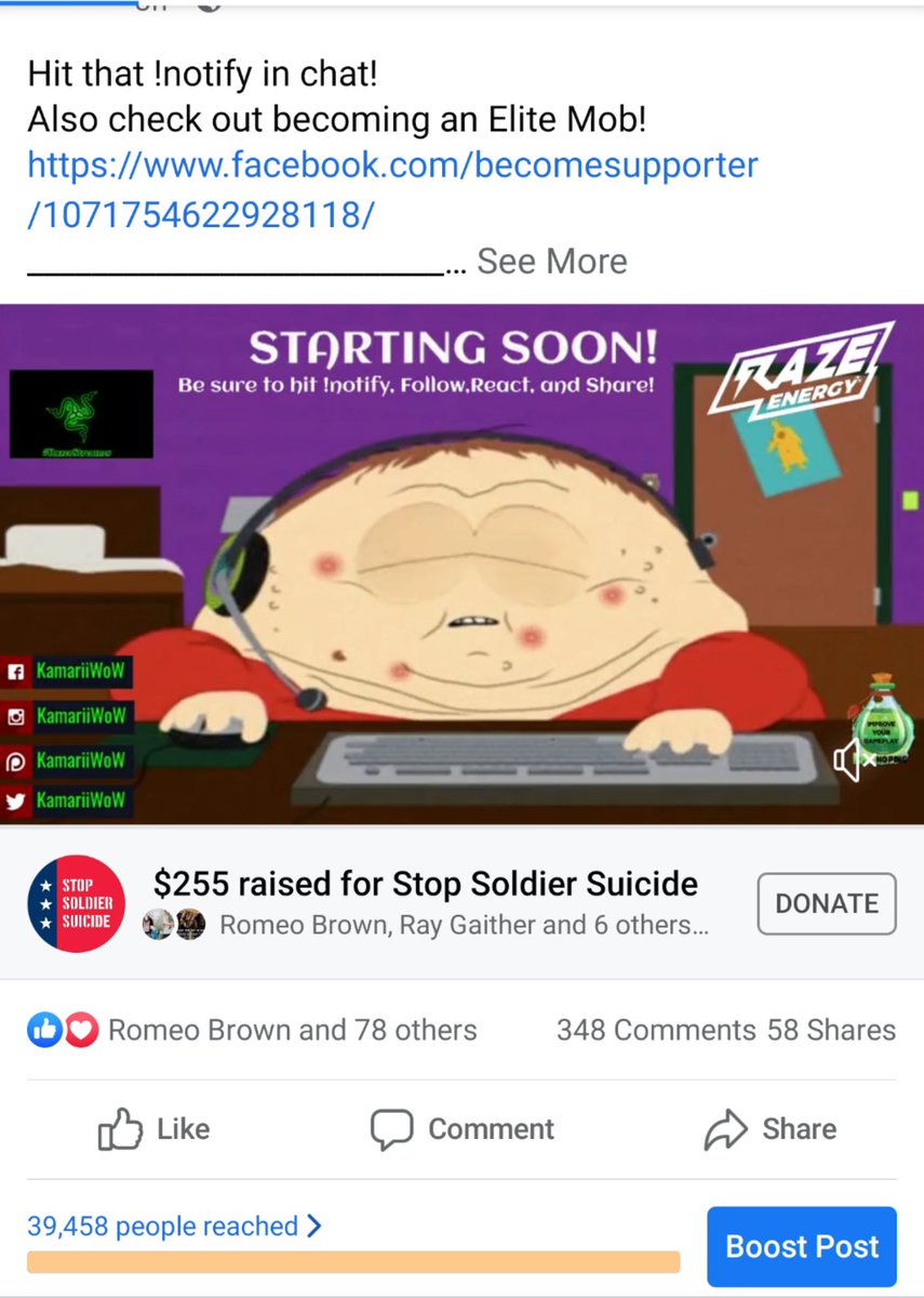 Kamarii413's tweet photo. @FacebookGaming @StackUpDotOrg We raised 255 dollars today as well! ❤️ https://t.co/JdlLPDcZdP