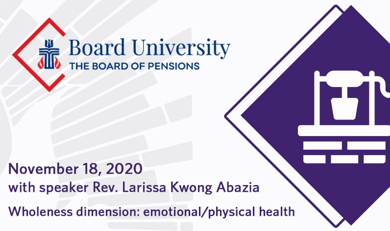 Register now for the final Well-Being Respite, on November 18, which focuses on the emotional/physical health dimension of wholeness and features the Reverend <a href="/LarissaLKA/">Larissa Kwong Abazia</a> as the keynote speaker. bit.ly/3kX1ABo