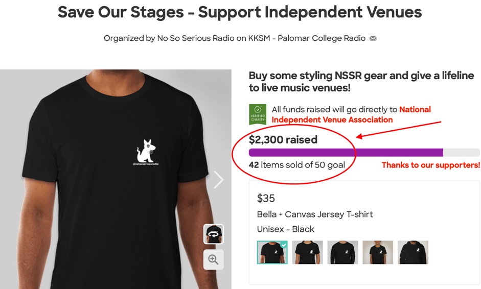 nivassoc's tweet photo. Wow! We're blown away by the support of underground college radio show @DJRoobNSSR and its listeners for this incredible contribution! We can't thank you enough for getting the word out to #SaveOurStages ❤️ ❤️ https://t.co/YtdHHdAZU3