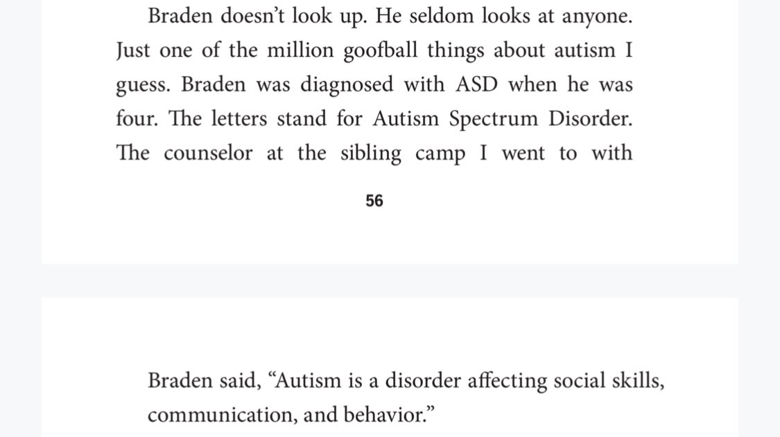 “Million goofball things”.Also note he was at a camp for siblings of those with ASD. you know, providing support for siblings like he whined about not having earlier??
