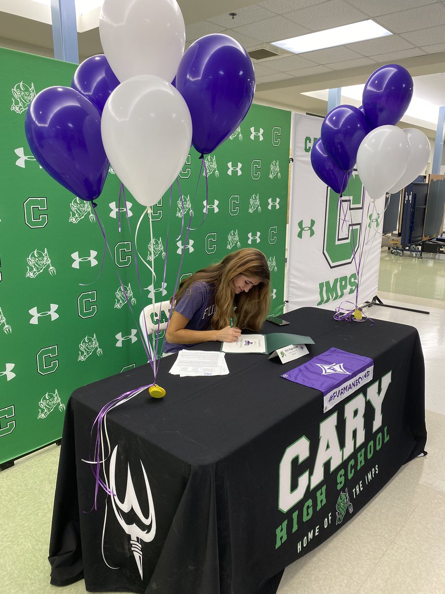 IMPAthletics's tweet photo. Congratulations to @avaaugustson of @caryvolleyball on signing her NLI to play volleyball for @FurmanPaladins #FutureImpsInCollege https://t.co/TYJNYRSJsp