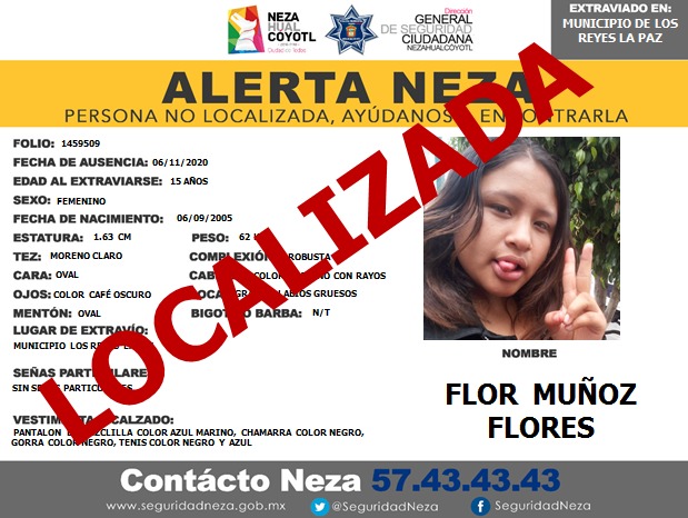 EnNezaRadio973's tweet photo. Alerta #HoyXmi
En Neza Radio 97.3 FM agradece el apoyo para hallar a Flor Muñoz Flores y a Carolina Carro Santos pues #YaSeLocalizó.
#AlertaNeza #EnBuscaD' #EnNezaRadio #RadioComunitaria https://t.co/n218QYToCc