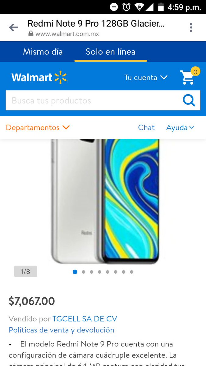 danyy9494's tweet photo. Que paso ahí @WalmartMexico ? 
Ayer en la mañana estaba en $5799 y en la tarde lo subieron hasta $7067 ☹️☹️☹️ #ElFinIrresistibleWalmart https://t.co/FVONBgWucK