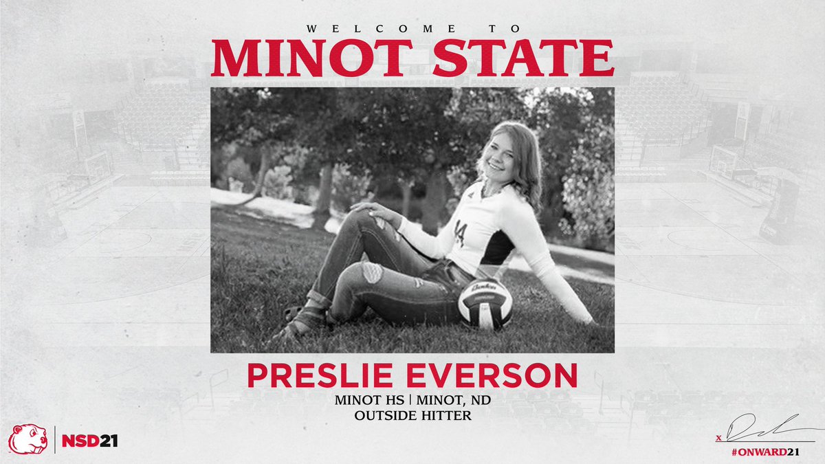 MSUBeaversVB's tweet photo. Officially a Beaver‼️
•
•
Welcome to the Minot State family, Preslie Everson 🎉🏐
•
•
#BuildTheDam|#Onward21 https://t.co/3IPHZrToOU