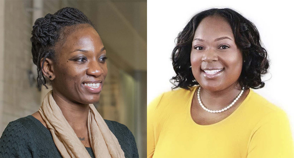 DelStateUniv's tweet photo. Two Delaware State University alumnae – Marie Pinkney and Sherae’a “Rae” Moore – have made their mark in Delaware politics by winning seats in the Delaware General Assembly.  #dsu #netde #HornetPride https://t.co/yCyN5uY0Jy https://t.co/nOrD8RcqKD