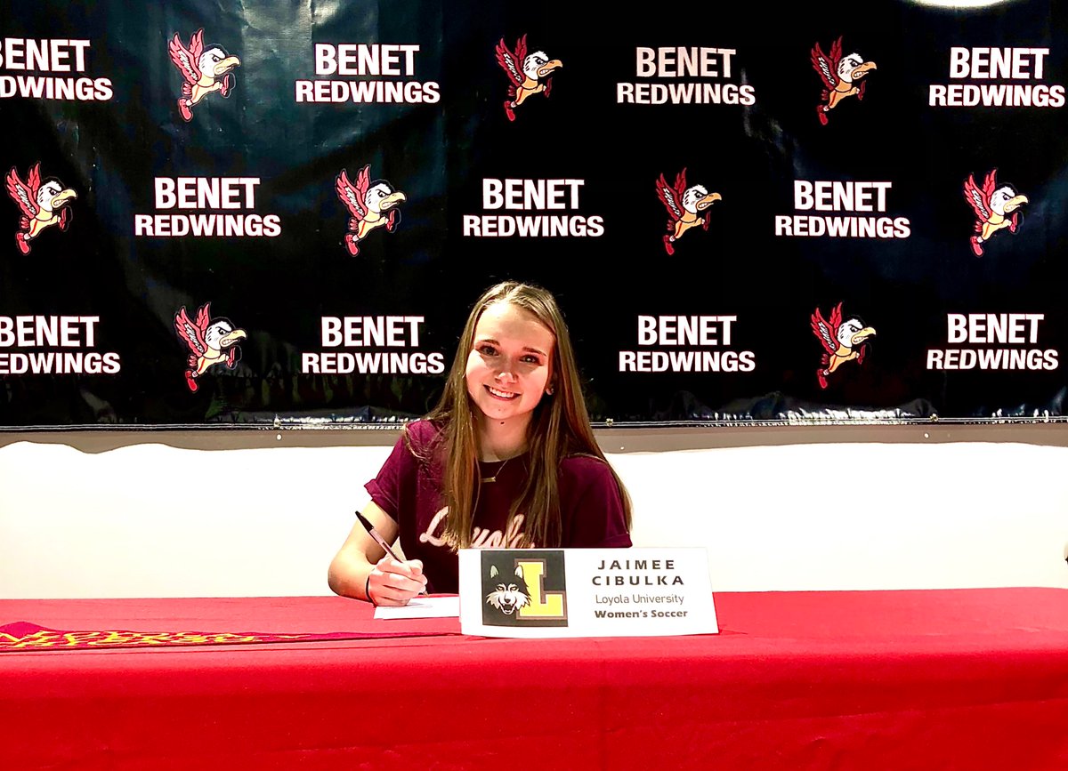 Congratulations to Jaimee Cibulka for signing her National Letter of Intent to play college soccer next year at Loyola University Chicago!