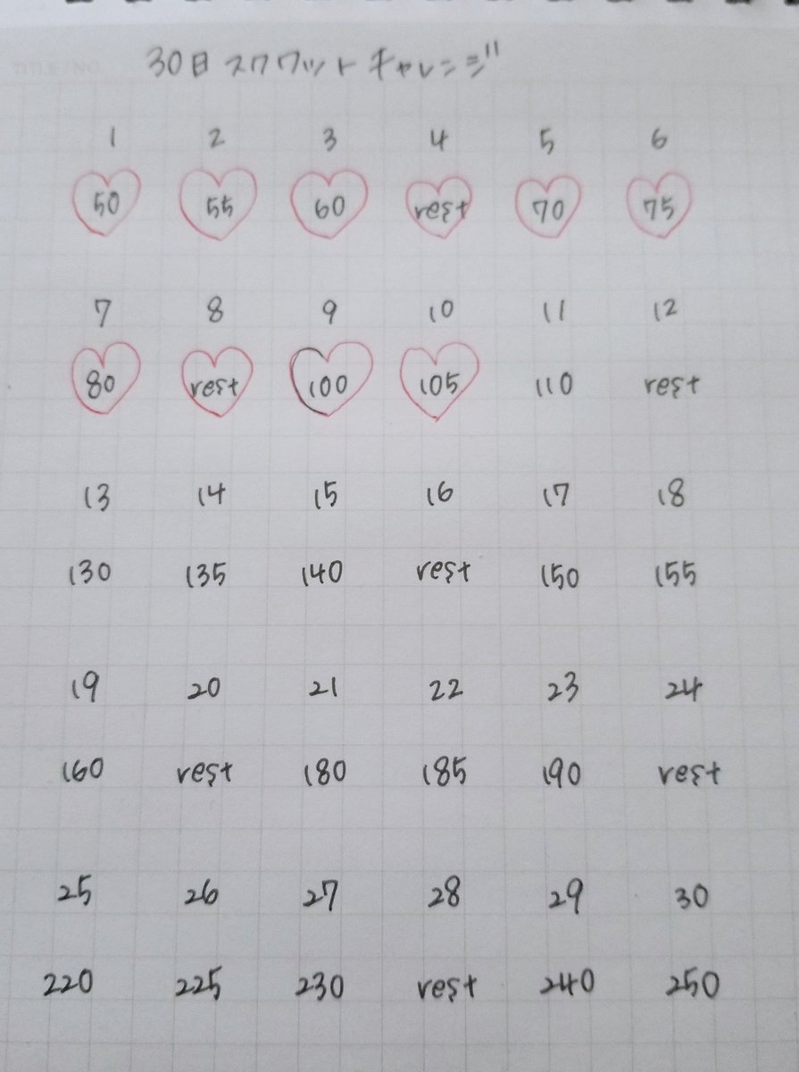30日スクワットチャレンジ