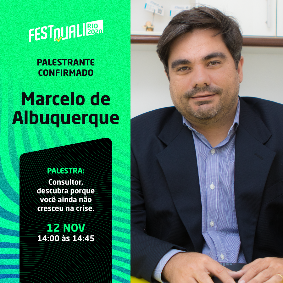 festquali's tweet photo. ➡ Marcelo de Albuquerque, hipnoterapeuta clínico, é presença confirmada no #FestQualiRio2020! 

Ele conduzirá o tema “#Consultor, descubra porque você ainda não cresceu na #crise”. 

🔹 Inscreva-se e participe!

📲 https://t.co/yCFgmzLM3v 

#FestQuali #FestQuali2020 https://t.co/ND86sLvpCo