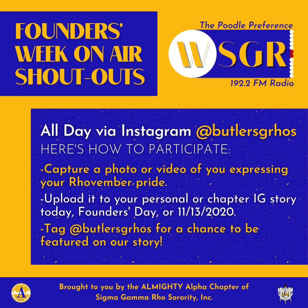 There’s nothing we love more than sorors unapologetically showing pride for our ILLUSTRIOUS organization! From now until Friday evening, we’ll feature sorors who tag us on their IG stories showing how they get down and show out for RHOVEMBER! <a href="/ButlerSGRhos/">The ALMIGHTY Alpha Chapter</a>