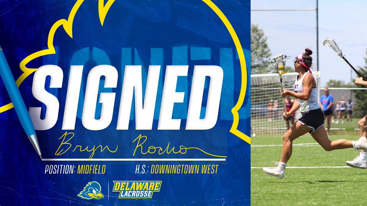 DelawareWLAX's tweet photo. Welcome Bryn Rochon, a midfielder from Downingtown, PA!! 

“I chose UD because of the feeling I had when I stepped on campus and lacrosse field. It was the perfect fit for me!” Welcome to the family, Bryn!! #BlueHens #SigningDay https://t.co/ddpzqPlxbh