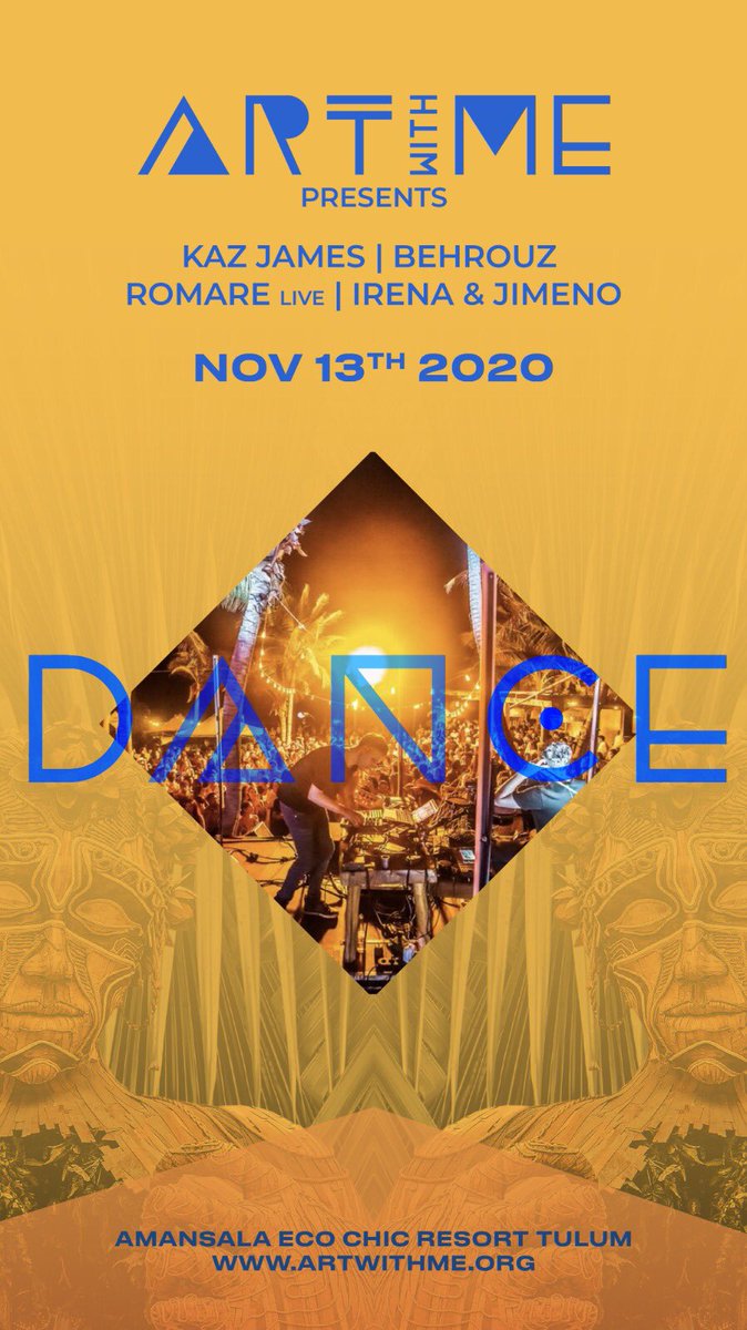 Kaz James (@kazjames) on Twitter photo Really looking forward to being apart of the amazing lineup @artwithmetulum
.
.
.
#artwithme #artwithme2020 #dreamwithme #tulumart #tulummexico #tulum #artwithmefestival Really looking forward to being apart of the amazing lineup @artwithmetulum
.
.
.
#artwithme #artwithme2020 #dreamwithme #tulumart #tulummexico #tulum #artwithmefestival