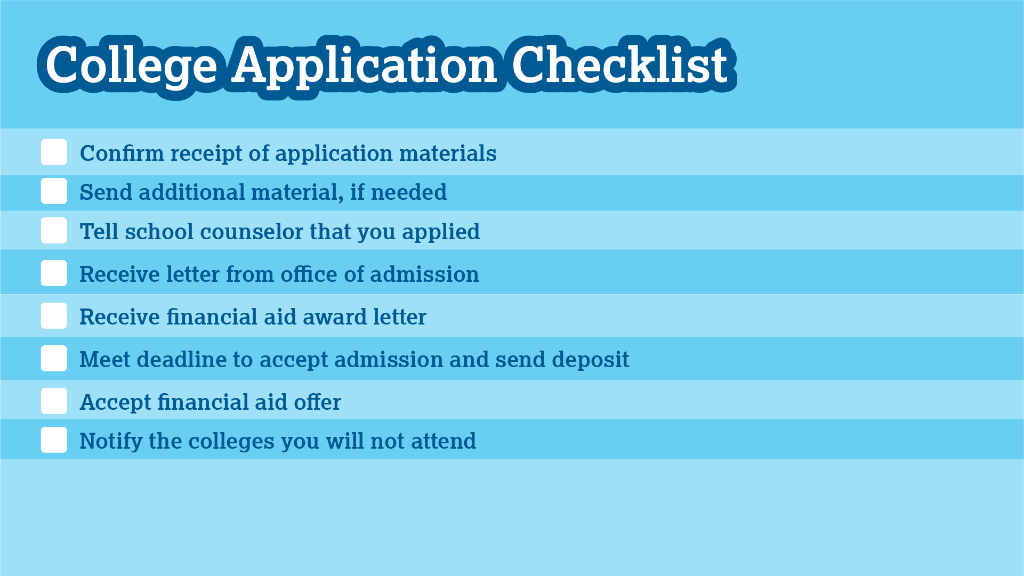 College Application Checklist for Seniors 🎓 spr.ly/6014HDMPp