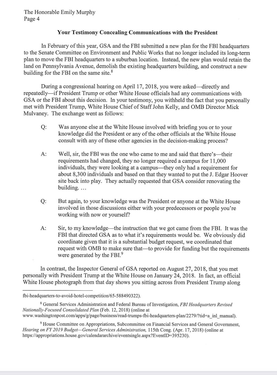 Alex I’ll take  @GSAEmily OBSTRUCTING A LAWFUL investigation for 10-15 years in prison for today’s daily doubleWhispers - even after you leave Govt Service Emily you’ll be lucky if you aren’t indictedNever ForgetNever Forgotten2018 Mitch meets 2021 LOLs https://oversight.house.gov/sites/democrats.oversight.house.gov/files/documents/Emails%20on%20FBI%20HQ%20Decision.pdf