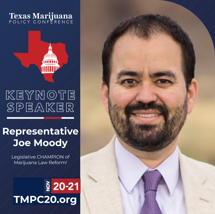 TxMJPolicy's tweet photo. Lawmakers have introduced more than a dozen cannabis bills, including @moodyforelpaso who filed a bill to legalize adult use!
Rep. Joe Moody will be a Keynote Speaker at our Texas Marijuana Policy Conference! Register: https://t.co/ifneq0Ntld
#TxLege #LegalizeTX #TMPC20 https://t.co/64qG7ImZbl