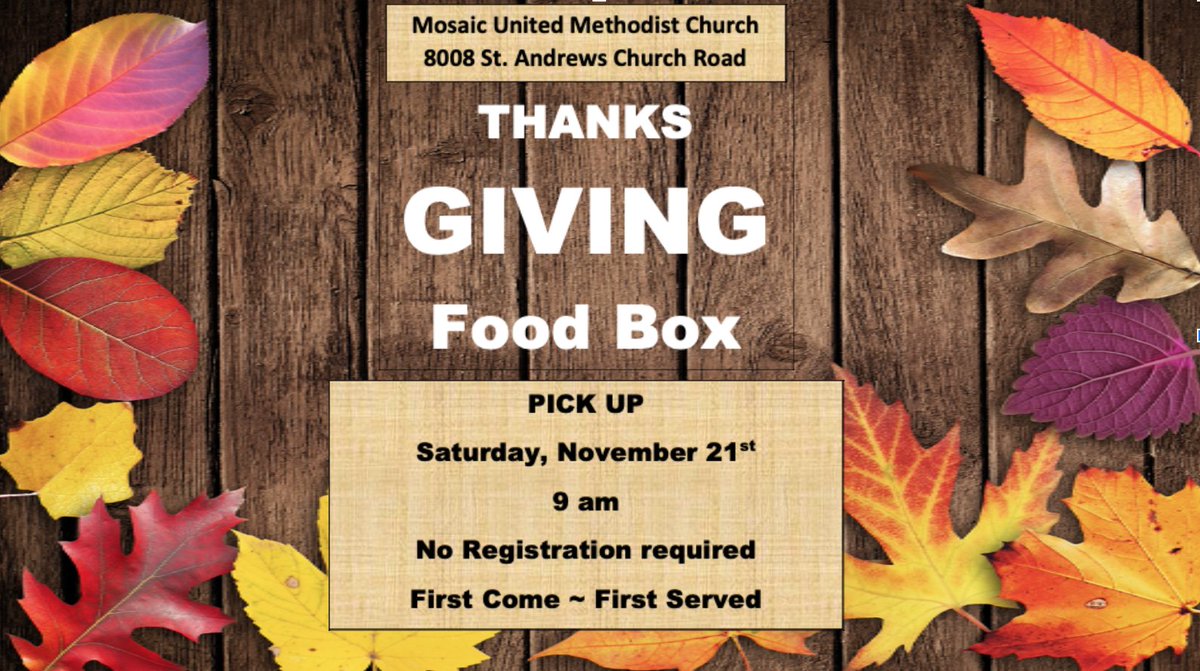 Thanksgiving Food Box Pick Up!
