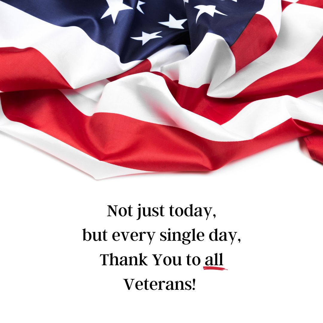 Not just today, but every single day, Thank You to all Veterans!