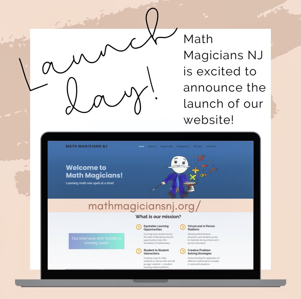 MathMagiciansNJ's tweet image. Math Magicians NJ is excited to announce the launch of our website! Our website contains all of our problem sets, game sets, and tutorial videos. Read about our organization’s creation and how to get involved! mathmagiciansnj.org
#learn #math #student #EducationForAll #MMNJ