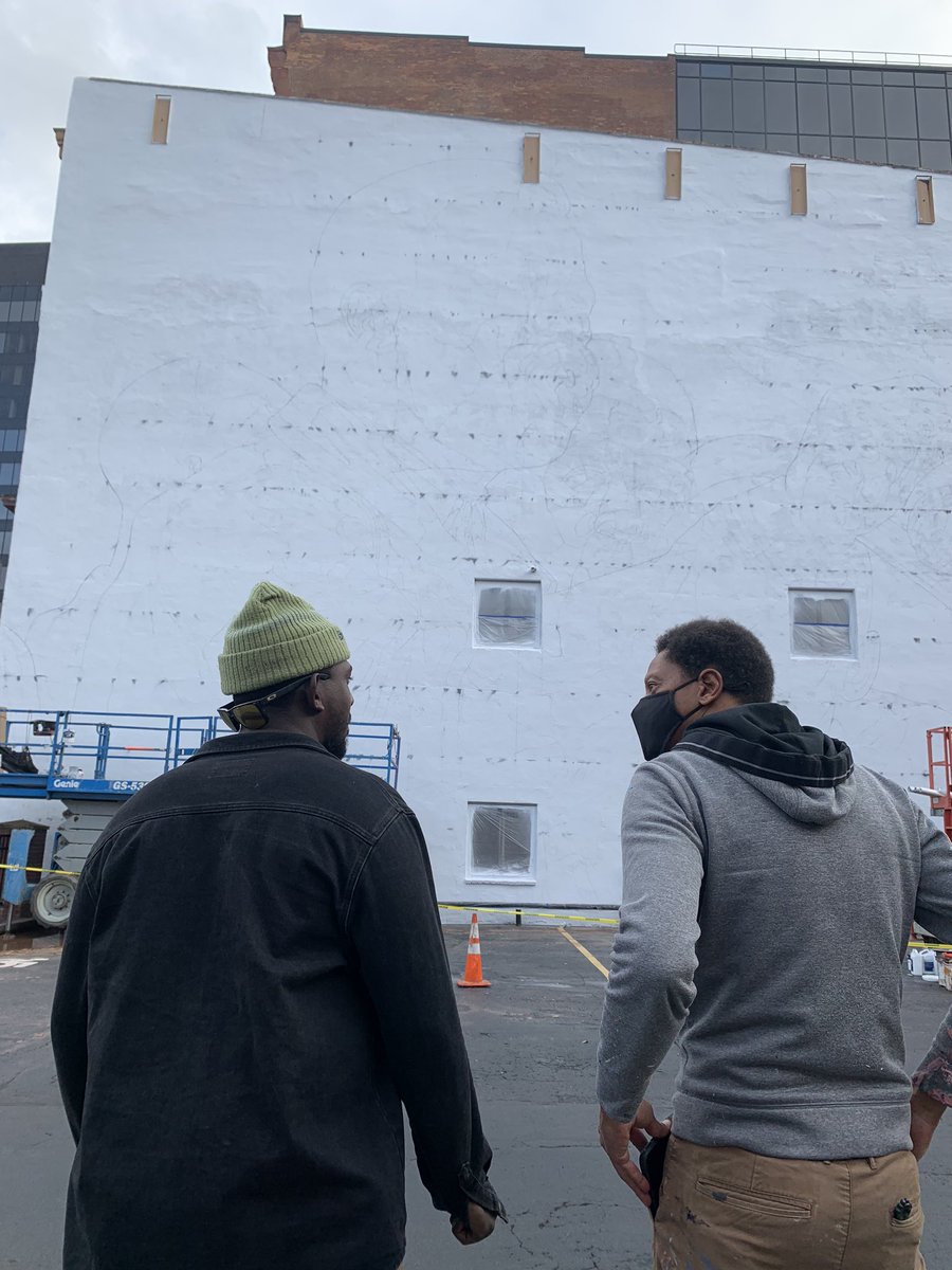 Ephraim, a Rochester native, credits a lot of his beginning as an artist to  @shawndunwoody. Shawn stopped by to check in and offer his support in the days ahead.