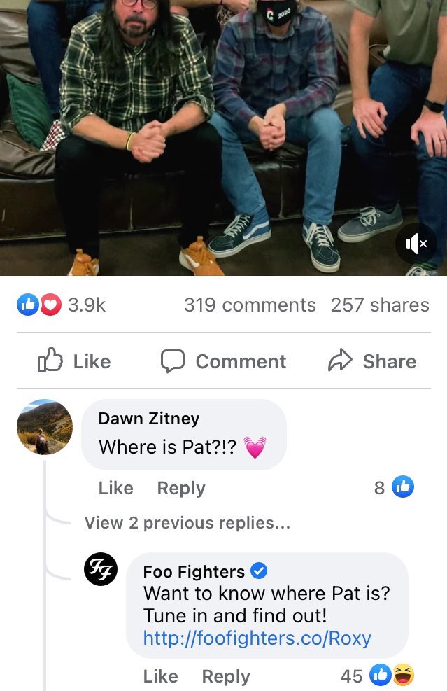 FooArchive's tweet photo. After the teasing from @foofighters across Facebook, Twitter & Instagram, Pat’s entrance on Saturday had better be a big budget, special effects bonanza.
#WheresPat https://t.co/5RvEuBq6OZ