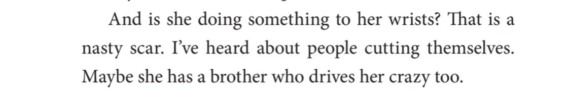 This girl who can hit three bullseyes in archery might be self harming so... naturally the first thought is “annoying (autistic) older brother”