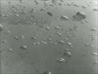 6. When they reached the Rhine, tens of thousands of men leapt out of the planes, white parachutes bursting open in the morning light—easy targets for the bullets & shells that rose to meet them.Many died before they hit the ground. Hundreds of planes fell burning from the sky.