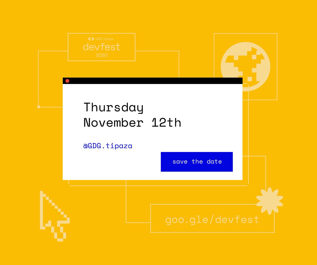 🟡Tommorw our rendezvous
#devfest2020 #gdg_tioaza 
Are you READY 😀

SET YOUT ALARMS ON___________
We will start at 10:00 am (🇩🇿 time)

🔴 LIVE at________________________
facebook.com/gdgTipaza/

Agenda &amp; more details at _________
gdg.community.dev/events/details…