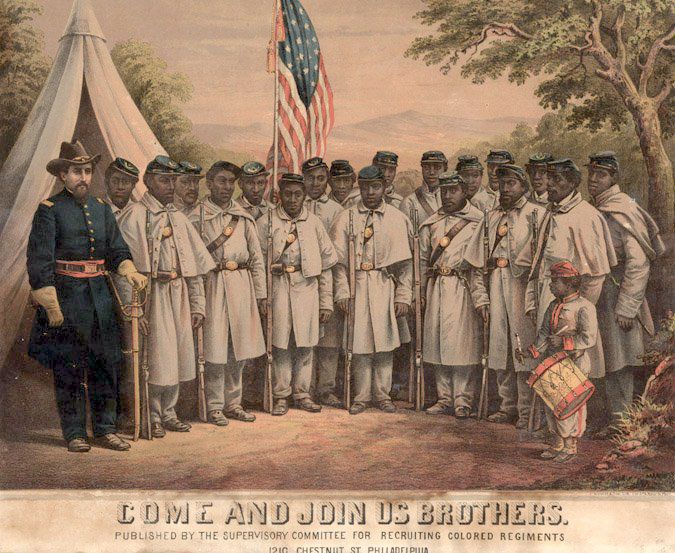 African Americans have served in every war in United States history. Today, on Veterans Day, we thank all of those who have dedicated their lives to serving our country and the sacrifices they and their families have made. 

📸: US Colored Troops poster. Library of Congress.