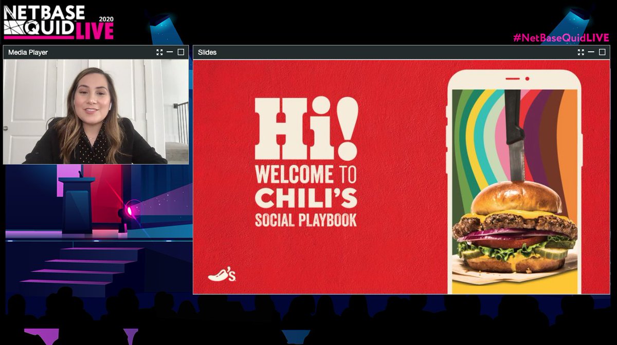 quid_official's tweet photo. Thanks Luz Bickert, Social Manager at @Chilis for a great #NetBaseQuidLIVE presentation on how #Chilis leveraged #NetBase to understand what their audience cared about, what #trends to jump into and how to create content that resonates. Watch on-demand at https://t.co/zZiKpgnv7X. https://t.co/6lFttSzPU3