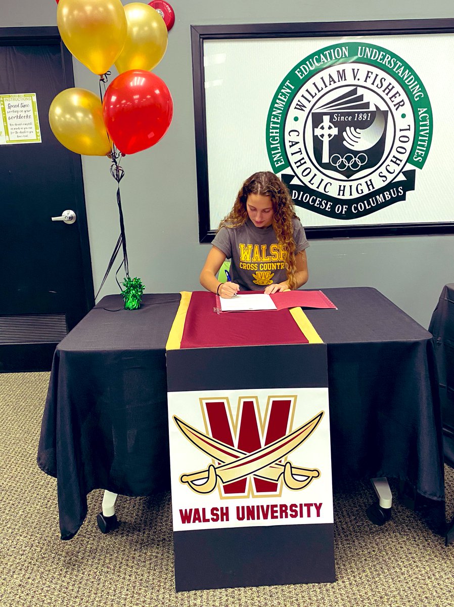GoIrishXC's tweet photo. Congratulations to Natalie Boyden on signing to run cross country &amp; track for Walsh University! Irish proud &amp; GO CAVS! @WalshTrack https://t.co/lfaRfKj60g