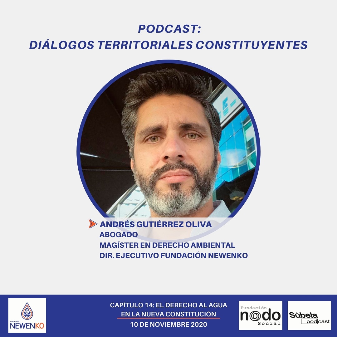 Les invitamos a escuchar el Podcast "Diálogos Territoriales" de <a href="/subelaradio/">SÚBELA</a> y <a href="/nodo_social/">Fundación Nodo Social</a>, donde <a href="/andresgutierr_/">Andres Gutierrez</a>  , Director Ejecutivo de Fundación Newenko, fue invitado al conversar sobre "El Derecho al agua en la nueva Constitución", el capítulo 14 del podcast 🎙️ ⬇️