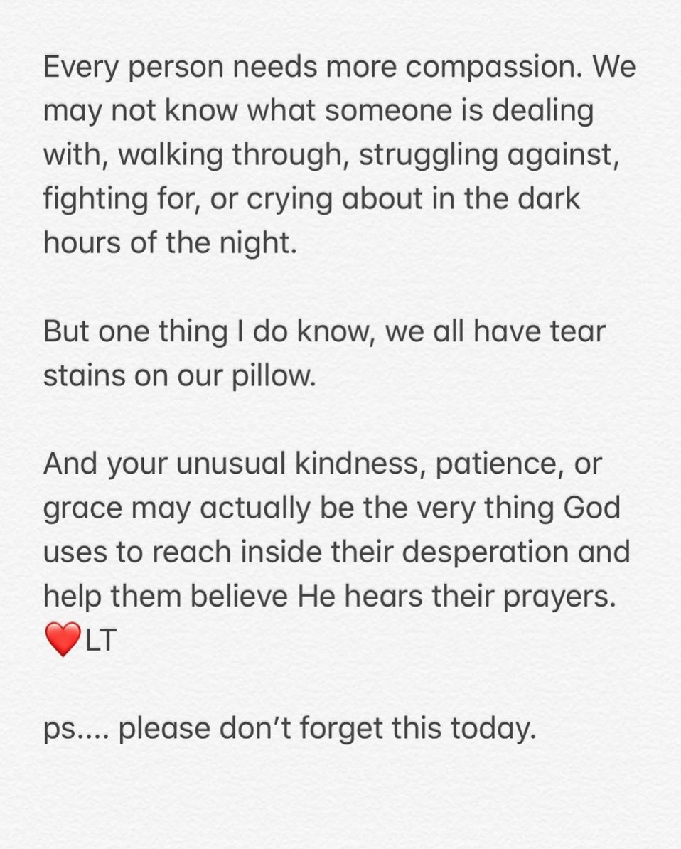 LysaTerKeurst's tweet photo. We all have tear stains on our pillow. https://t.co/ljQYWmQ8PL