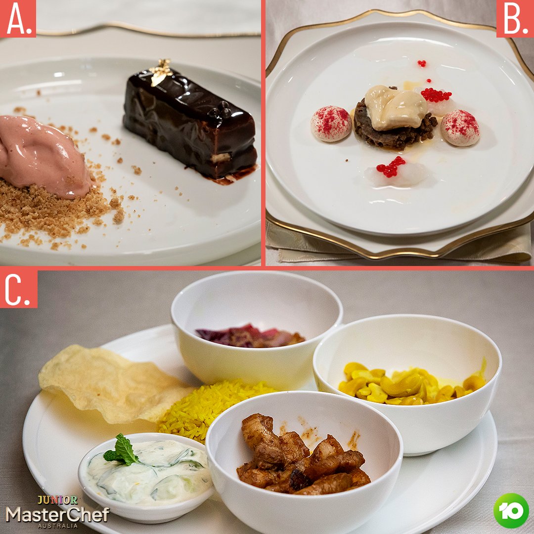 Put those thinking caps on - which dish wasn't cooked by Georgia this week? #JrMasterChefAU #MasterChefAU