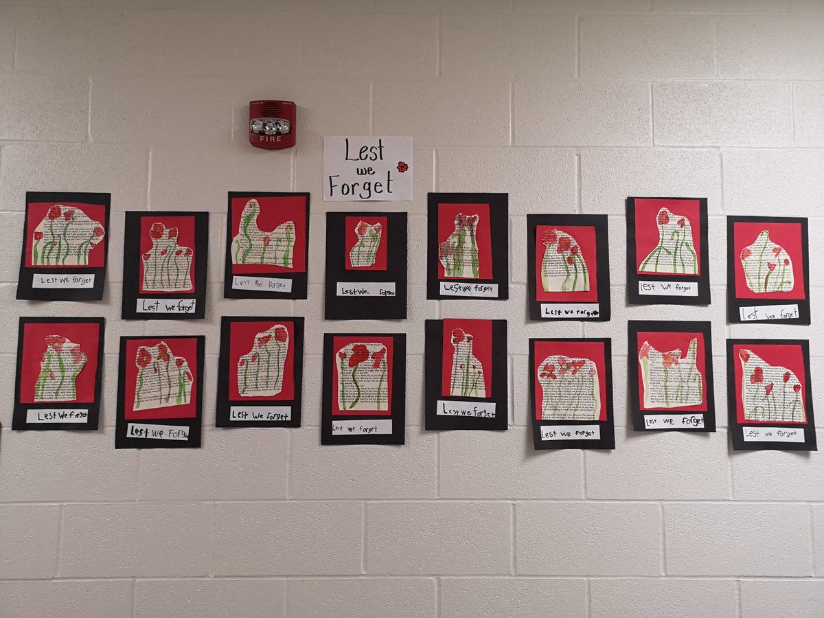 MericiCs's tweet photo. Today, as a school community we observed Remembrance Day with a virtual service.  The service was created by Mrs. Ennett and Mrs. Tetrault's students and was a moving and prayerful reminder of our vetrans who serve and who have served in our military. https://t.co/PMbdD0aCSa