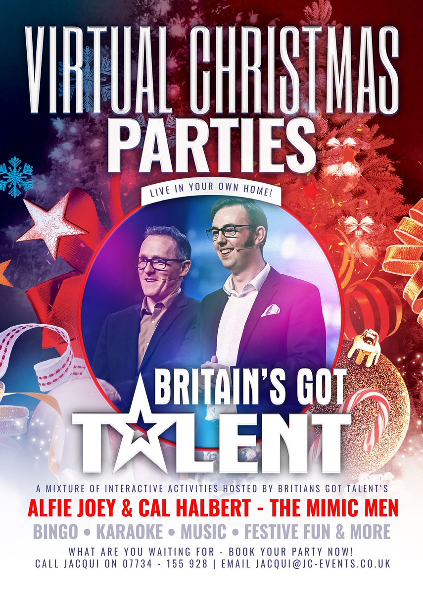 #jccrewdovirtual #virtualxmasparties #alfiejoey #calhalbert get booked in for your staff party contact jacqui@jc-events.co.uk