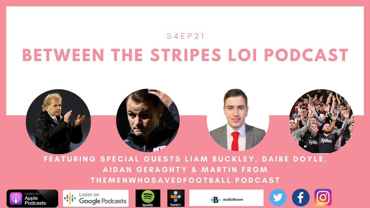 betweenstripes's tweet image. S4EP22 OUT NOW🎙️

The lads look back on a dramatic final night in the Premier Division &amp;amp; speak to @sligorovers boss Liam Buckley after The Bit O'Red secured 4th. 

We hear from supporters of Shels &amp;amp; Dundalk + @LongfordTownFC manager @dairedoyle80 

⏯️PLAY👉bit.ly/38Gr4PE